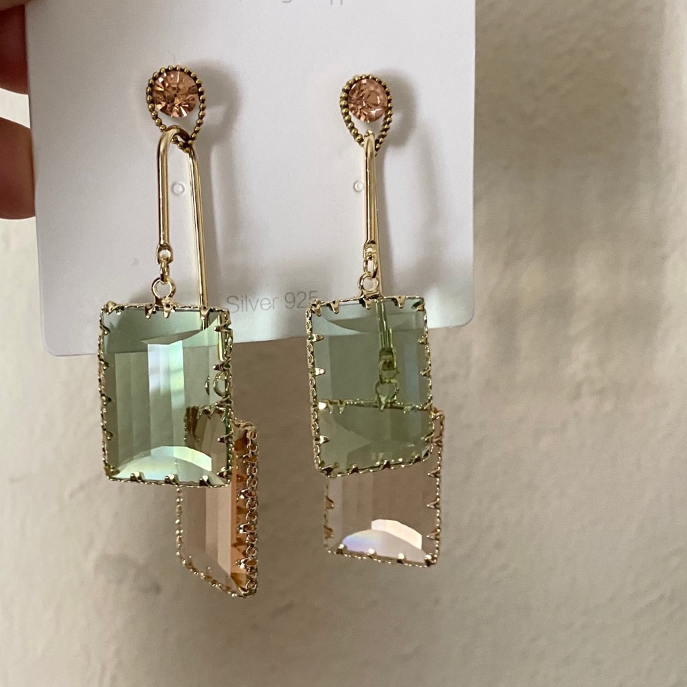 Prismatic Crystal Drop Earrings